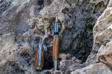 JR-Gentleman Füller Chrom & Gold Zebrano